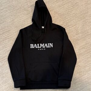 (Fake) Like-New Mens Balmain Black Kangaroo Hoodie